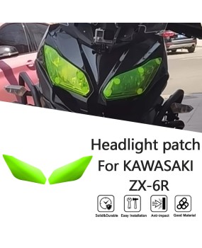 Suitable for Kawasaki ZX-6R 2013-2018 modified headlight protection film, headlight eye protection lens cover film