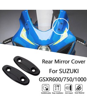 Suitable for Suzuki GSXR600/750/1000 (05-24) modified rearview mirror decoration cover mirror seat plug mirror code seat