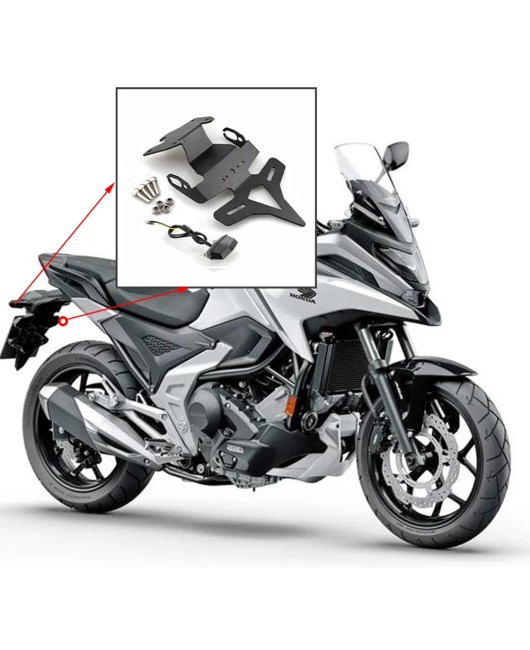 Suitable for Honda NC750X NC750S 21-24 year modified license plate holder, license plate holder, short tail bracket