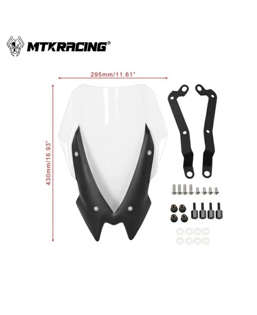 Suitable for Kawasaki Z900/Z650 20-24 year windshield front windshield, windshield guide cover, and raised front windshield