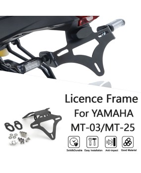 Suitable for Yamaha MT-25/MT-03 20-24 modified rear bracket license plate holder, short rear bracket license plate holder