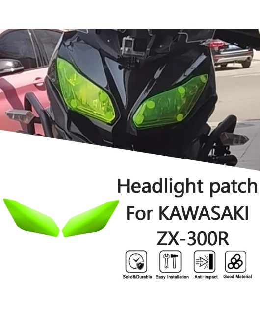 Suitable for Kawasaki ZX-300R 2013-2016 modified headlight protection film, headlight eye protection lens cover film