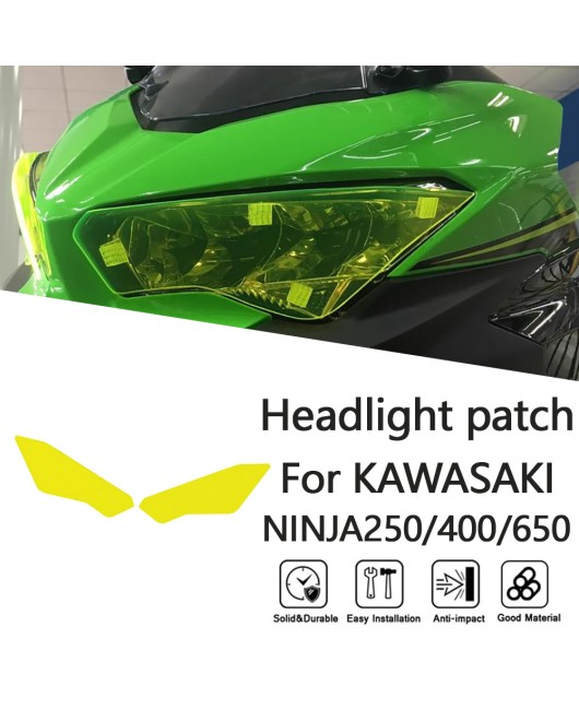 Suitable for Kawasaki NINJA250/400/650 2018-2024 modified headlight protection sheet and headlight cover sheet