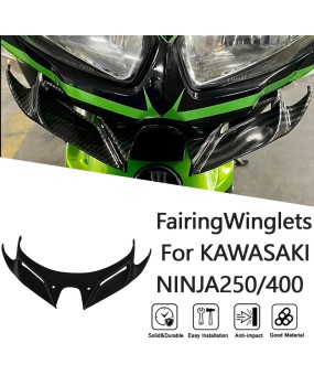 Suitable for Kawasaki NINJA250/400 modified bird beak fixed wing shark fin inlet wing lower lip wind knife