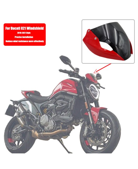 Suitable for Ducati 821 windshield front windshield 14-22 diffuser Ducati hood 821 windshield panel