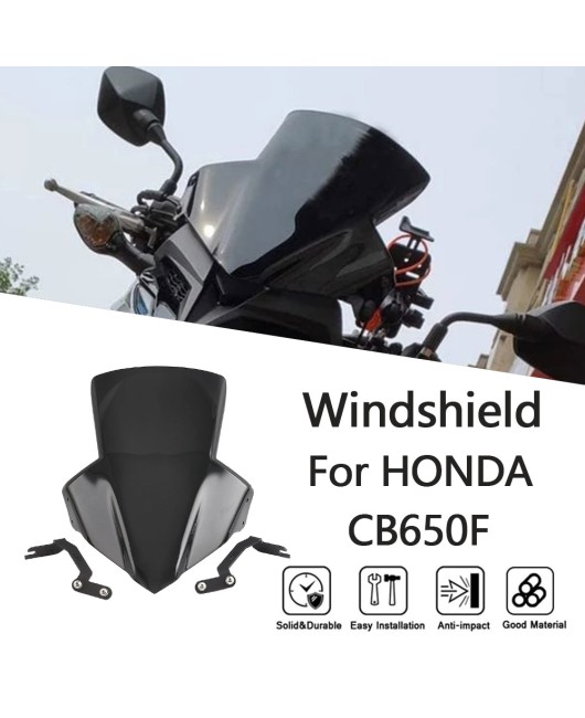 Suitable for HONDA CB650F 2014-2017 modification specific front windshield deflector and windshield mirror accessories