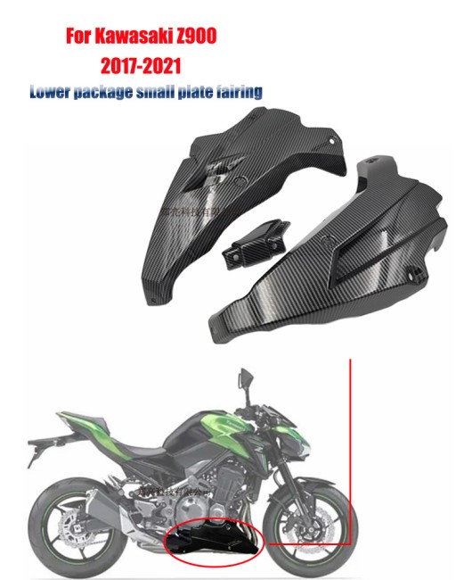 Suitable for Kawasaki Z900 lower package air guide cover annual modification, exhaust heat insulation cover, engine lower protection plate edge plate