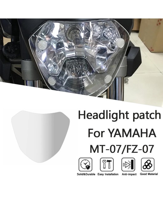 Suitable for Yamaha MT/FZ07 2014-2017 modified headlight protection film, headlight lens cover sticker