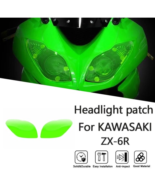 Suitable for Kawasaki ZX-6R 2009-2016 modified headlight protection film, headlight protective lens cover film