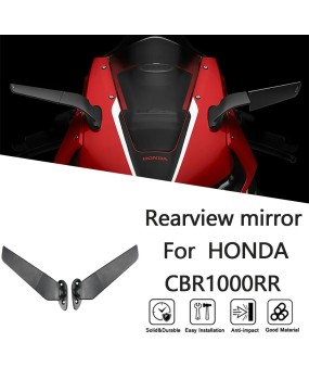 Suitable for Honda CBR1000RR 08-24 modified fixed wing rearview mirror, racing mirror, reversing mirror