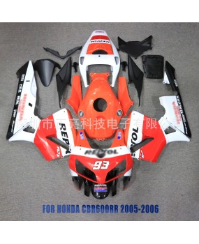 Suitable for Honda CBR600RR 2005-2006 full body shell multi-color printed fairing F5