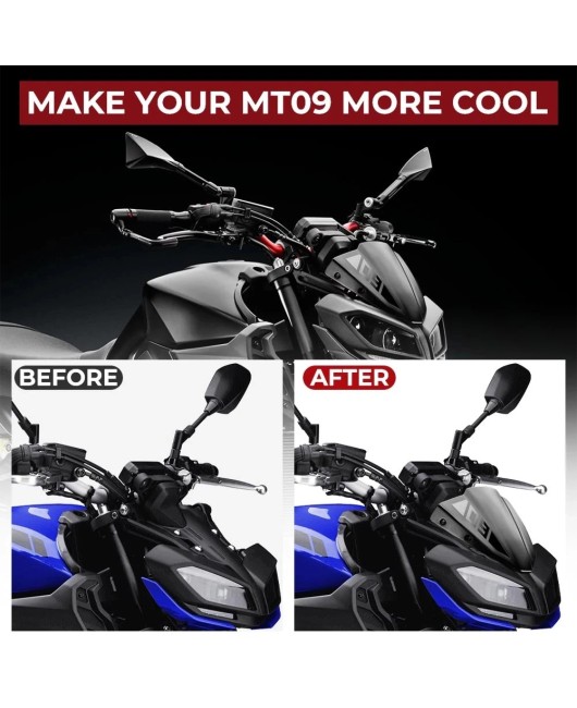 Suitable for Yamaha MT-09 (17-20) MT-07 (21-24) modified windshield, instrument panel, windshield mirror