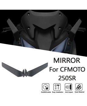 Suitable for Spring Breeze 250SR 2019- Modified fixed wing rearview mirror, reflective mirror, reverse mirror