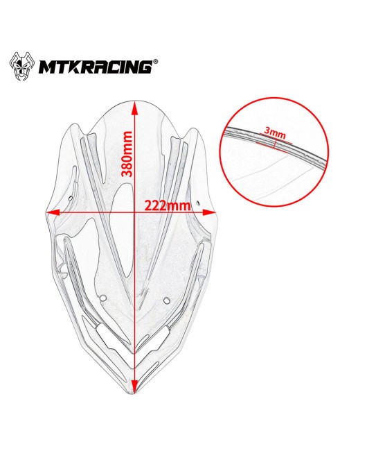 Suitable for Kawasaki Z900 17-20 year modification special front windshield deflector and windshield mirror accessories