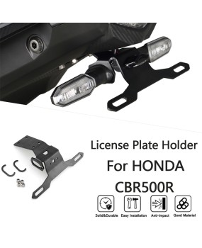 Suitable for HONDA CBR500R 2020-2021 modified license plate holder, license plate holder, short tail bracket