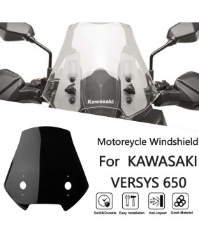 Suitable for Kawasaki VERSYS 650 14-20 year retrofit special front windshield deflector and windshield mirror accessories