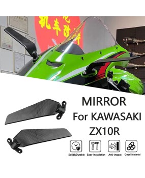 Suitable for Kawasaki ZX-10R 2016-2024 modified fixed wing rearview mirror, racing mirror, reversing mirror