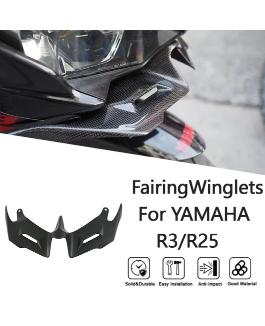 Suitable for Yamaha YZF-R3/R25 modified bird beak fixed wing shark fin inlet wing lower lip wind knife