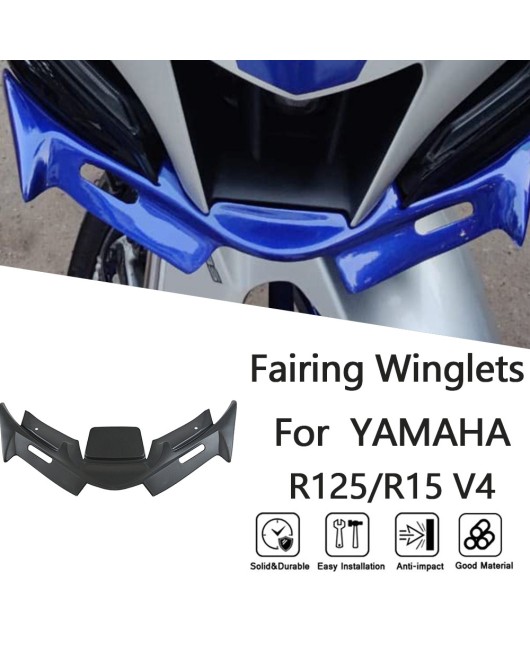 Suitable for Yamaha R15 V4 21-24 year modified front end with bird beak, fixed wing, inlet wing, shark fin