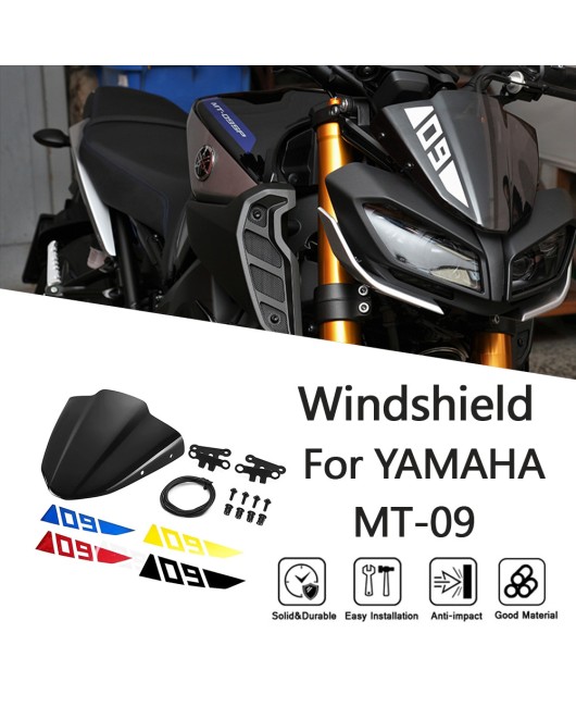 Suitable for Yamaha MT-09 (17-20) MT-07 (21-24) modified windshield, instrument panel, windshield mirror