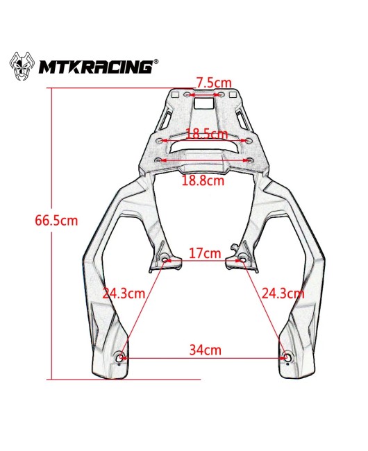 Suitable for Honda XADV750 X-adv 2017-2020 modified aluminum alloy tailstock rear rack luggage rack