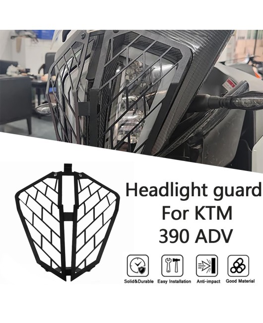 Suitable for KTM 390 ADV 2021-2024 modified headlight protection net, lampshade protection net