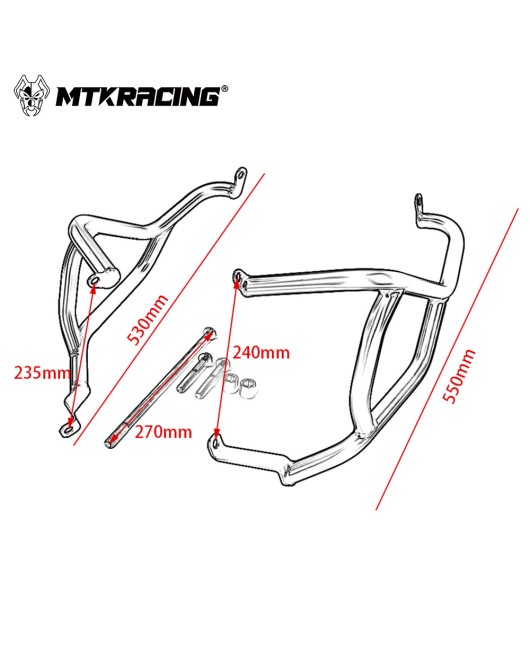 Suitable for Suzuki GSX-S750 2017-2024 modified engine anti drop bumper and engine bumper protection bumper