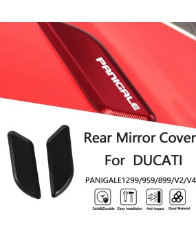 Suitable for Ducati 1299/899/959/V2/V4 modified rearview mirror decoration cover mirror holder plug mirror code holder