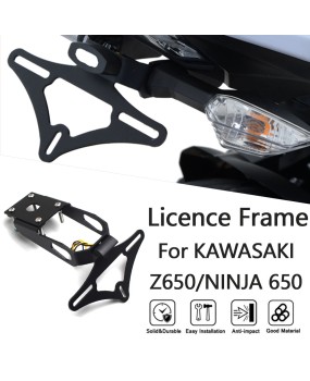 Suitable for Kawasaki Z650/NINJA650 17-24 modified rear bracket license plate holder, short rear bracket license plate holder