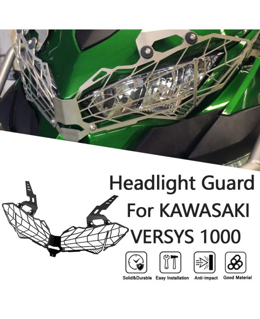 Suitable for Kawasaki Beast Versys1000 21-22 modified headlight protection, headlight net, headlight cover protection net