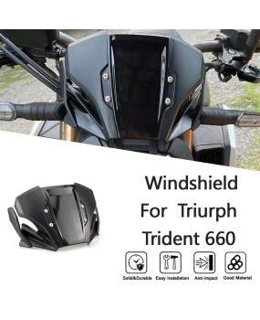 Suitable for Triumph Trident 660 18-24 modified windshield, instrument panel, windshield mirror, and guide cover