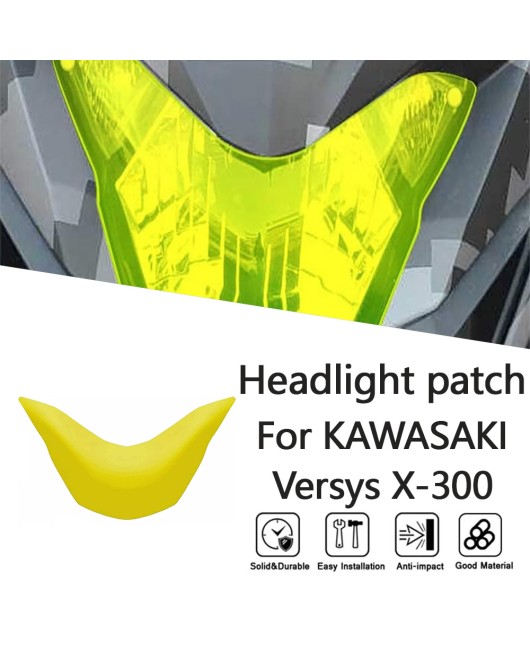 Suitable for Kawasaki VERSYS X-300 17-24 year modified headlight protection sheet, headlight protection lens cover sheet