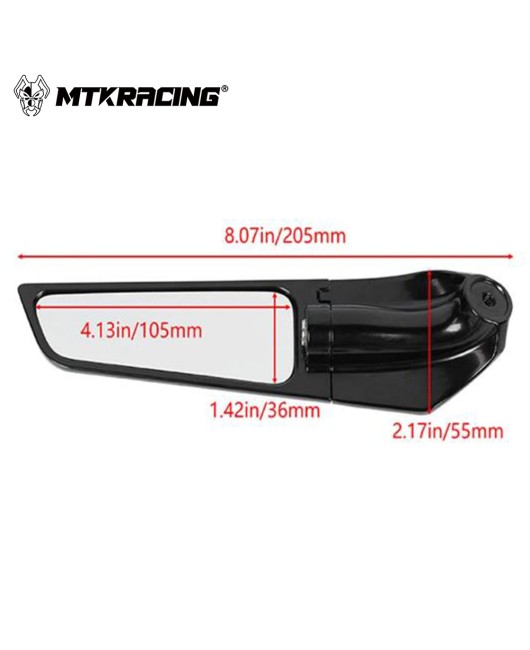 Suitable for Suzuki GSX-R1000 17-23 year modified fixed wing rearview mirror, racing mirror, reversing mirror