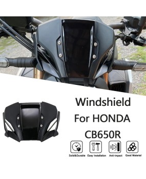 Suitable for Honda CB650R 19-23 modified windshield, instrument panel, windshield mirror, and guide cover