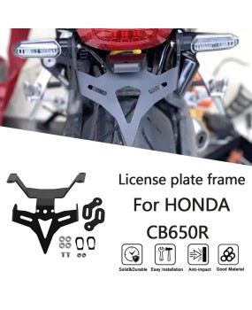 Suitable for Honda CB650R CBR650R 18-20 year short tail license plate holder modified license plate holder bracket accessories