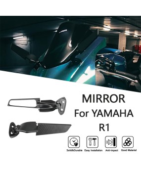 Suitable for Yamaha YZF-R1/R1M 15-19 year modified fixed wing rearview mirror, racing mirror, reversing mirror