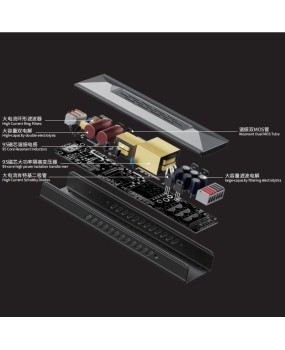 LED strip 24V drive transformer linear light constant voltage slow start silent light strip ultra-thin dip code dimming