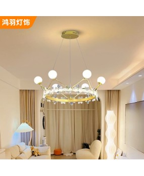 Modern minimalist bedroom pendant light Nordic light luxury home designer living room bedroom pendant light new cross-border main light