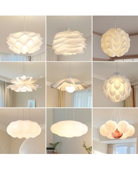 Pinecone lamp, bedroom bedside pendant light, simple and creative Nordic book room, cloud pumpkin lamp, internet famous Xiaohongshu pendant light