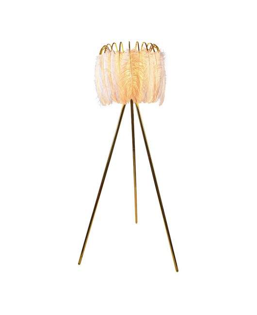 New Feather Floor Lamp Living Room Bedroom Light Luxury Net Red Light Ostrich Ins Decorative Atmosphere Lamp Feather Floor Lamp