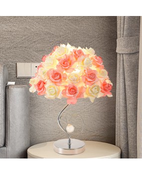 Rose crystal desk lamp, bedroom bedside lamp, creative wedding room night lamp, simple and warm decoration, internet famous desk lamp