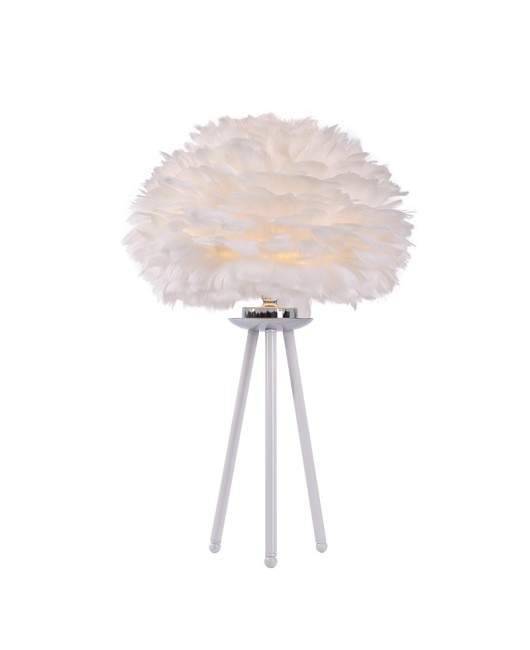 Nordic postmodern creative feather floor lamp, minimalist bedside table lamp, feather bedroom lamp, personalized living room floor lamp