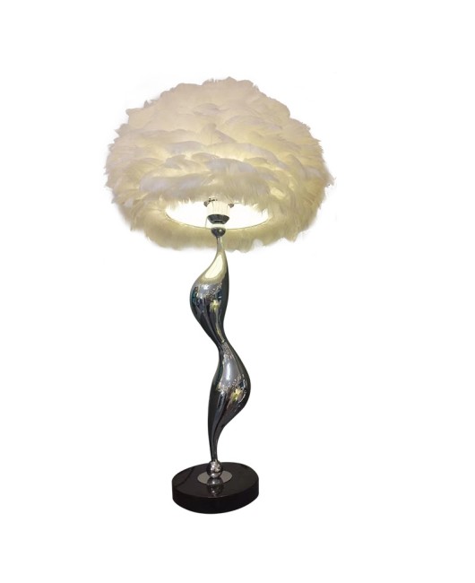 Internet celebrity Instagram style feather lamp desk lamp living room bedroom floor lamp atmosphere decoration bedside lamp desk lamp feather lamp