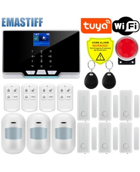 WiFi+GSM anti-theft alarm kit, home store mobile phone, infrared mobile door, magnetic detection alarm system