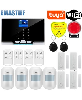 Wireless WiFi+GSM Home Phone Remote Anti theft Alarm Voice Infrared One click Call for Help Alarm System