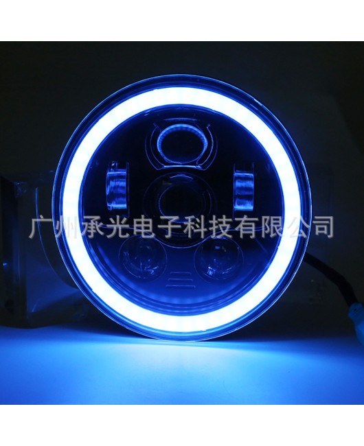 7-inch RGB front headlights, LED headlights, Harley motorcycle modification, drive control, racing, color changing aperture