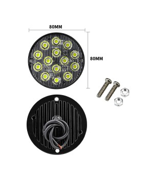 Foshan car light ultra-thin LED circular car tail light 14LED side signal warning light flashing light strobe light