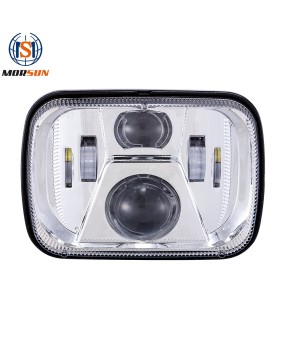 Suitable for 5X7 inch Jeep Wrangler headlights LED car lights 55W Jeep truck modification square lights