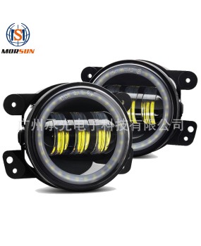 Suitable for 4-inch fog light Jeep Wrangler front bumper light LED car modification 30W modification auxiliary fog light