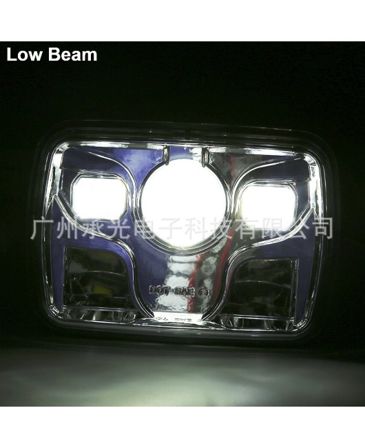 5X7 car LED headlights 7-inch truck square lights 80W off-road lights Wrangler modified front headlights